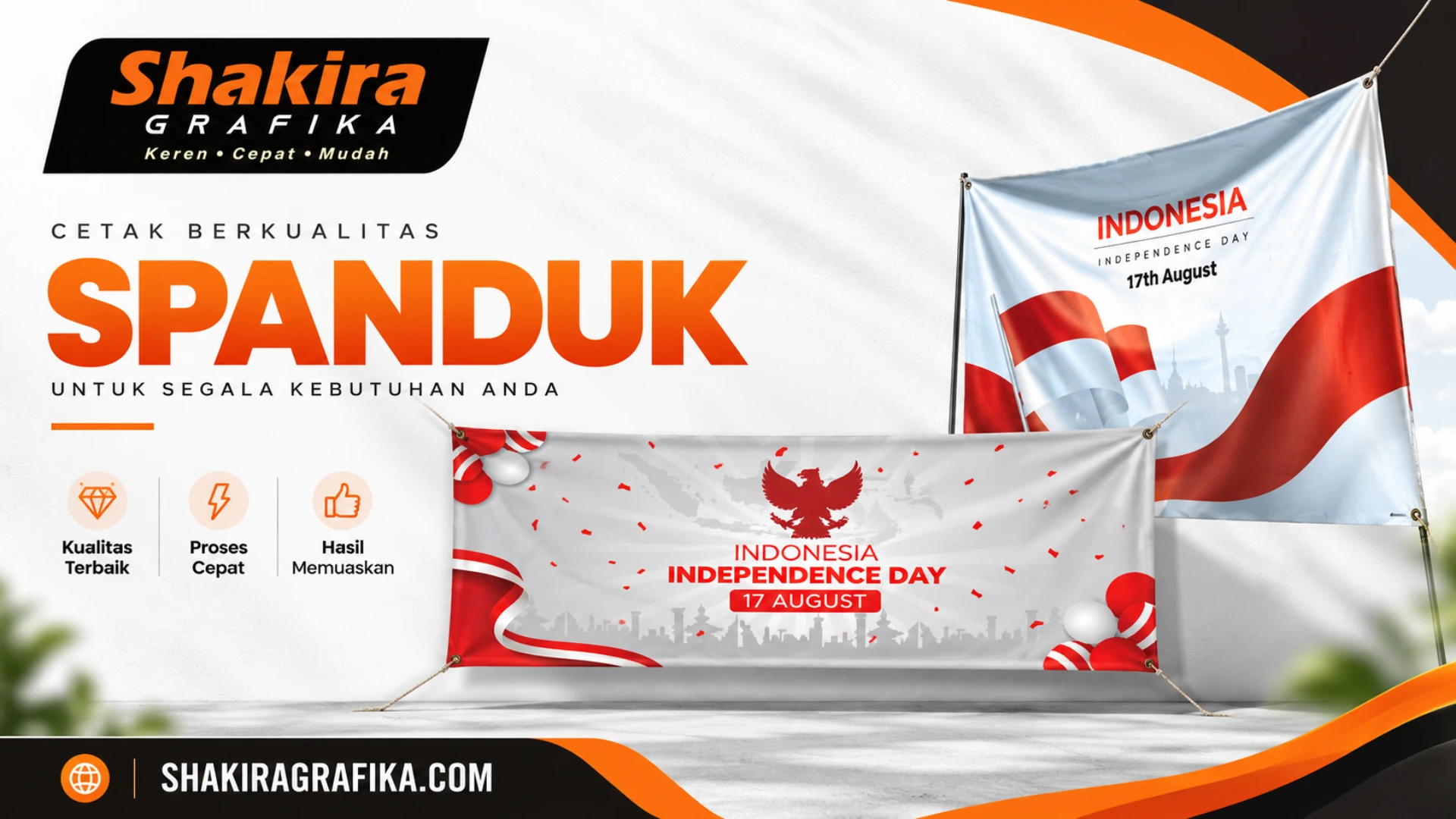 tampilan utama shakira grafika spanduk