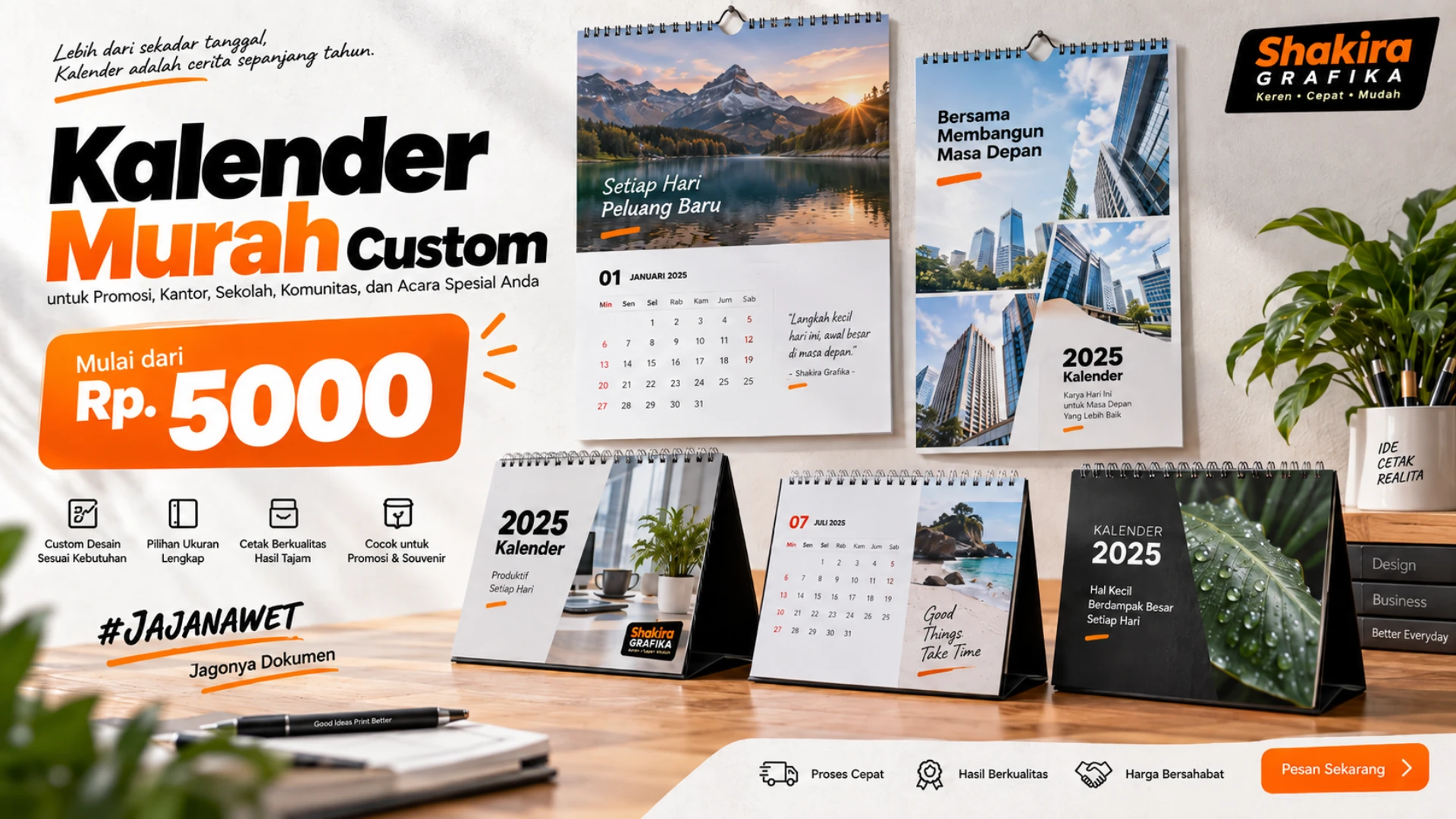 tampilan utama shakira kalender